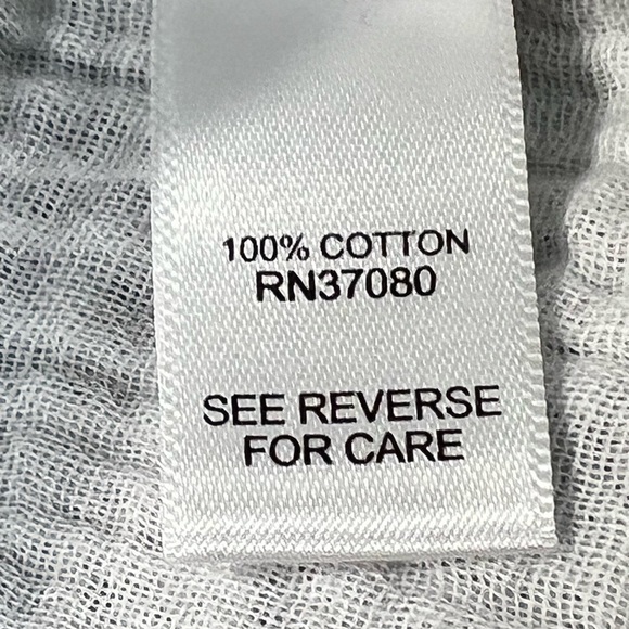 Cato Oversized Boho White Cotton Button Up Long Sleeve Shirt Womens size ‘ - Picture 5 of 6